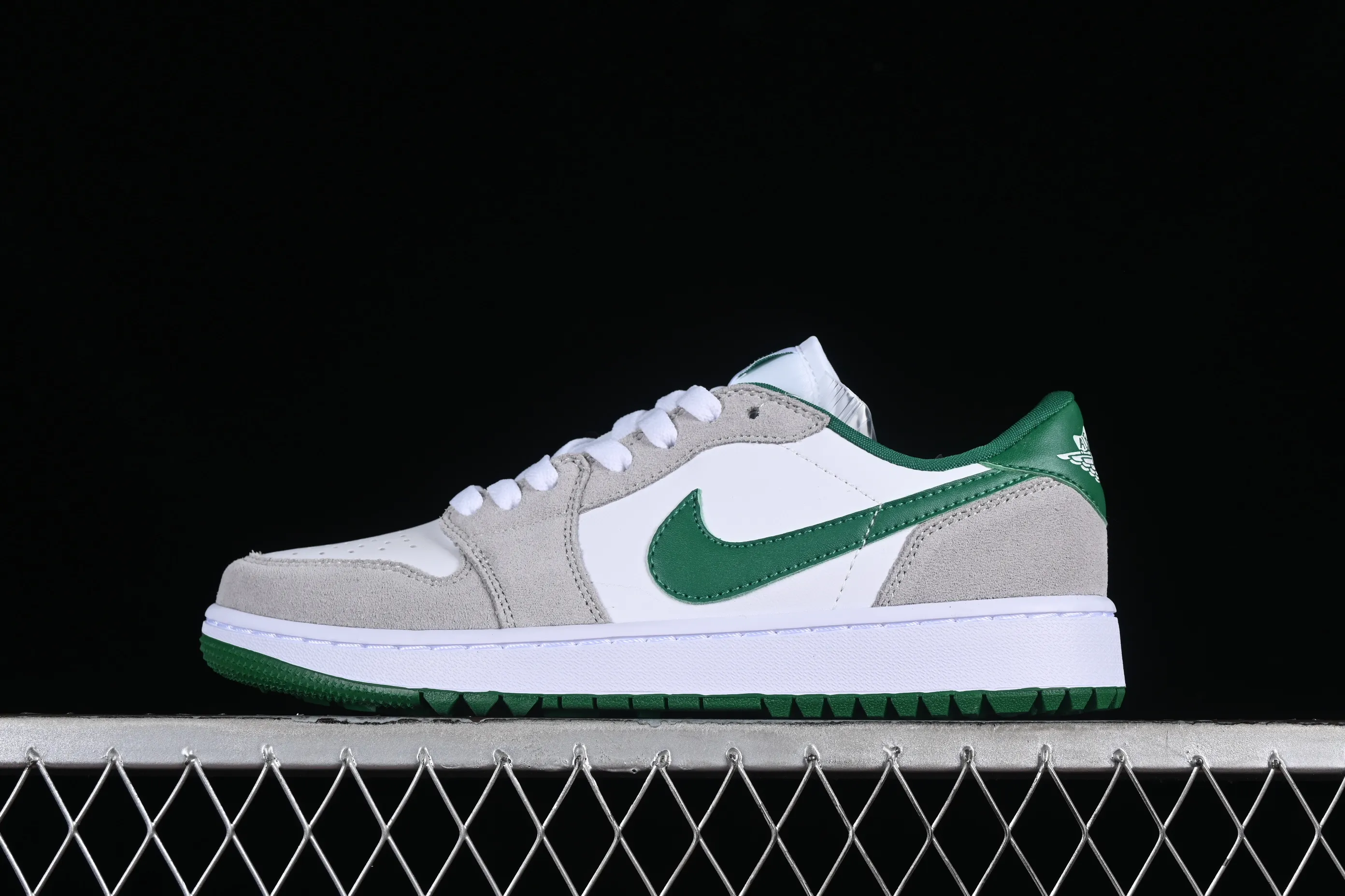 All categories Air Jordan Jordan series basketball shoes Air Jordan 1 Low Air Jordan 1 Low Golf AJ1 Joe 1 new golf version gray white green color DD9315-112